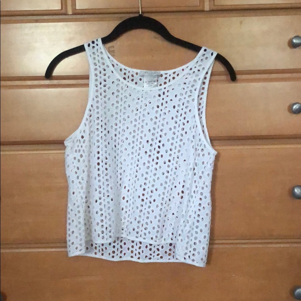 Talula White Eyelet Shirt from Aritzia